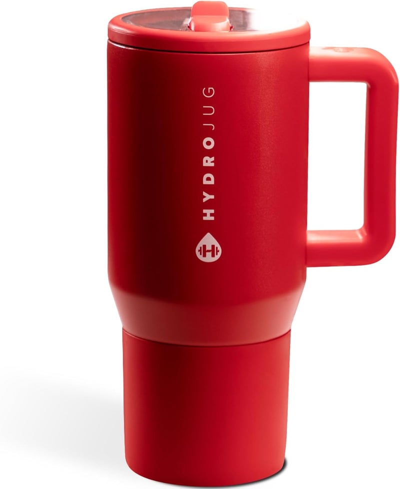 Hydro Jug Kids - 20 oz Insulated Kids Water Bottle with Flip Straw & Handle | Leak-Proof & Durable | Perfect for School, Sports, Lunch, Travel & Camp, Alumni Red - Image 1